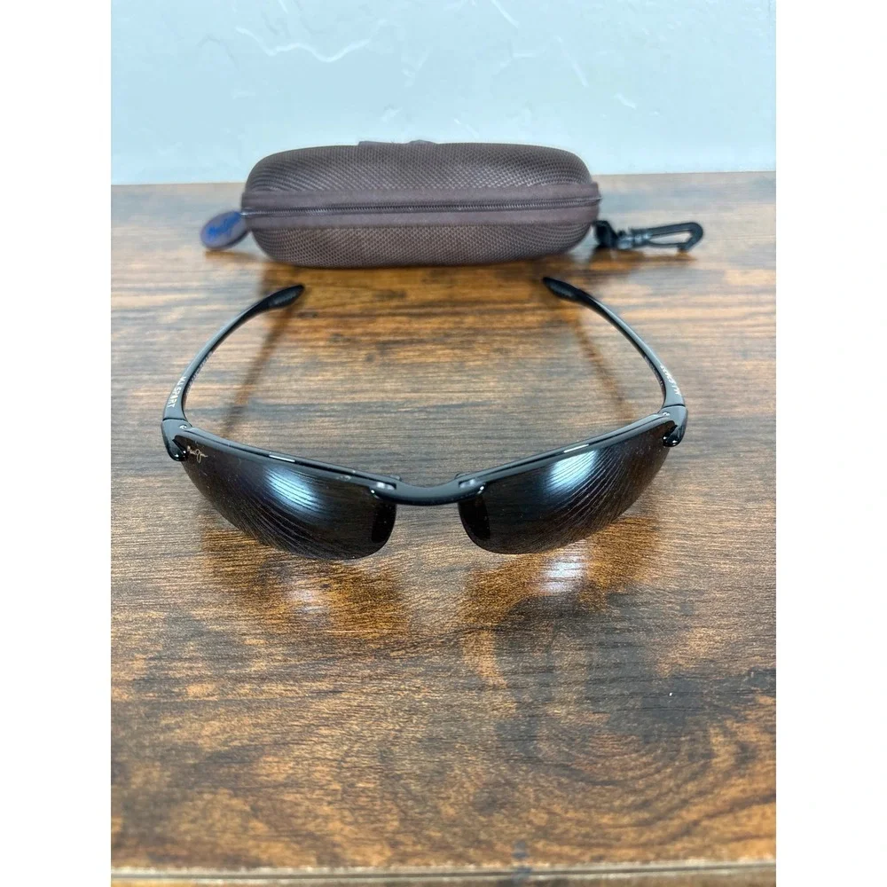 Maui Jim Makaha MJ Sport Sunglasses G-805-02-25 Gloss Black FRAME ONLY Japan